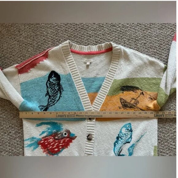 Anthropologie Pilcro Graphic Cardigan Sweater size M - Picture 9 of 10